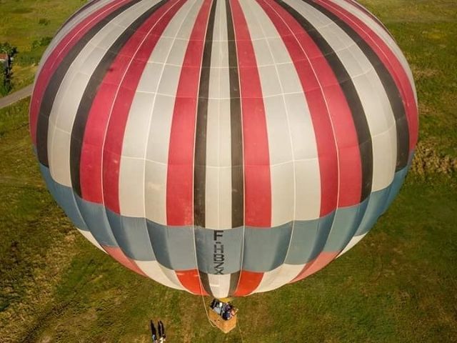 панорамно издигане с балон в Пловдив снимка 