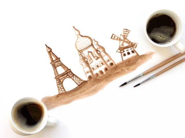 рисуване с кафе за един участник - снимка