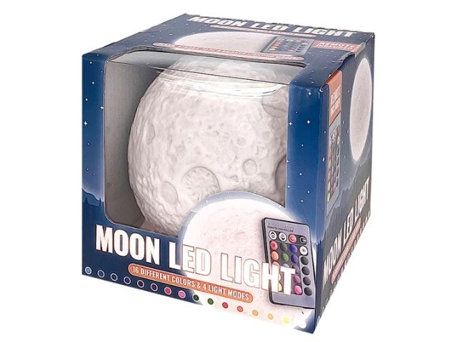 led лампа светеща луна - снимка